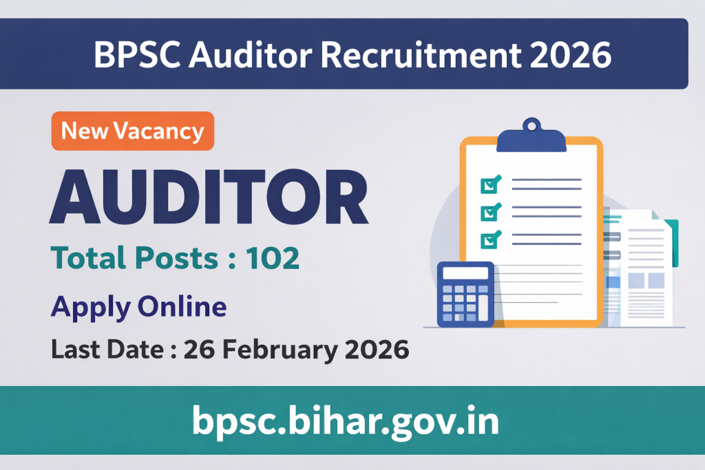 Bihar BPSC Auditor Recruitment 2026